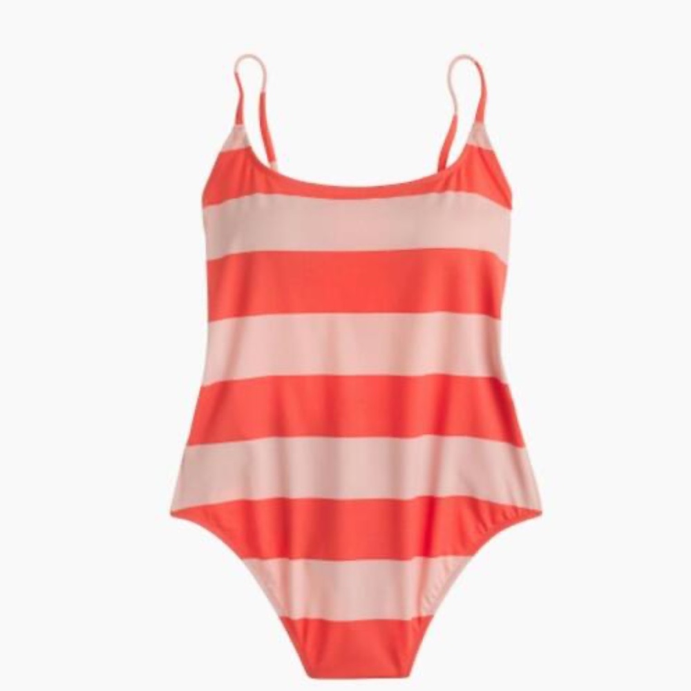 NWT WOMEN'S J.Crew Playa printed Newport super-scoopback one-piece swimsuit M BE